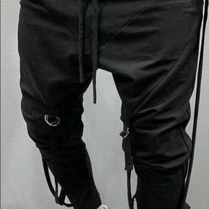 Joggers w/harness detail (Black)